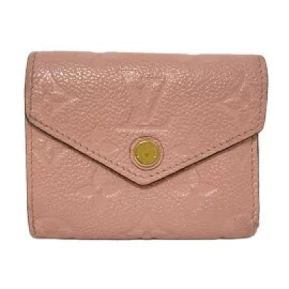 LOUIS VUITTON Portefeuille Zoe Tri fold Wallet Rose Pink Poudre Leather Cowhide